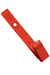 Red Delrin Plastic Strap Clip W/ Knurled Thumb-Grip