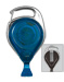 Translucent Blue Proreel (Carabiner Style) W/ Card Clip & Belt Clip.
