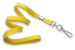 Yellow 3/8" (10 Mm) Flat Braid Woven Lanyard W/ Nickel-Plated Steel Swivel Hook