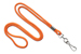 Orange Round 1/8" (3 Mm) Standard Lanyard W/ Nickel Plated Steel Swivel Hook