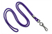 Purple Round 1/8" (3 Mm) Standard Lanyard W/ Black-Oxidized Swivel Hook